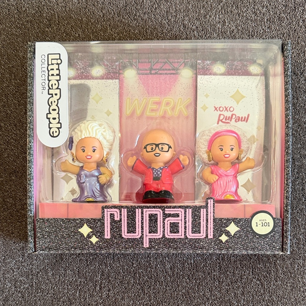 RUPAUL Little People Collector Pack Figurines Drag Queen Doll Fisher Price NIB